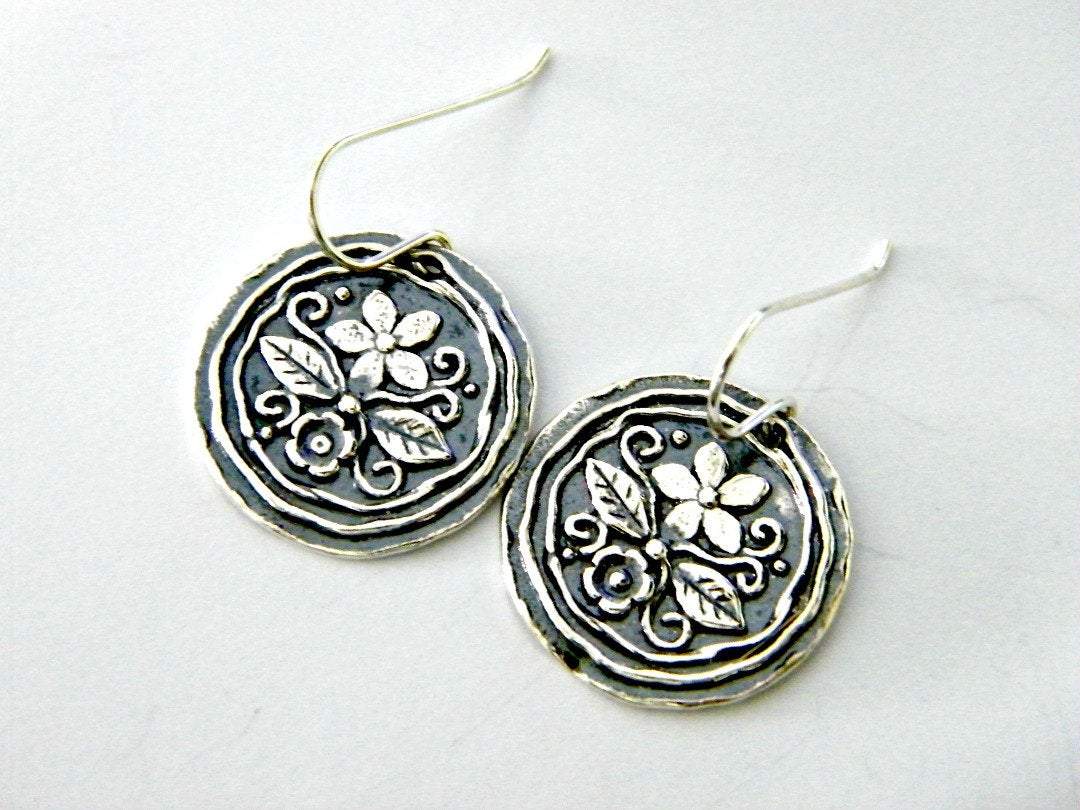Bluenoemi Jewelry Earrings Sterling Silver Flowers Earrings for Woman, sterling silver jewelry , dangling earrings