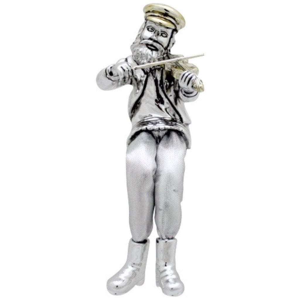 Bluenoemi Jewelry Figurines 12cm / silver Fiddler Figurine Kleizmer Jewish Gift.