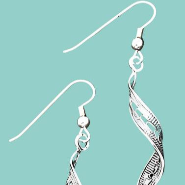 Filigree silver earrings sterling silver 925 spiral design / earrings for woman - Bluenoemi