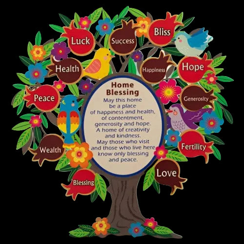 Bluenoemi Jewelry Home-Decor Tree of Life with Blessings Gift for Home. 19 x 20 cm
