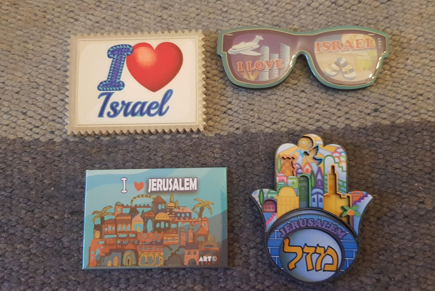 Colorful Hamsa Hand Israel Fridge Magnet Jewish Gift - Bluenoemi