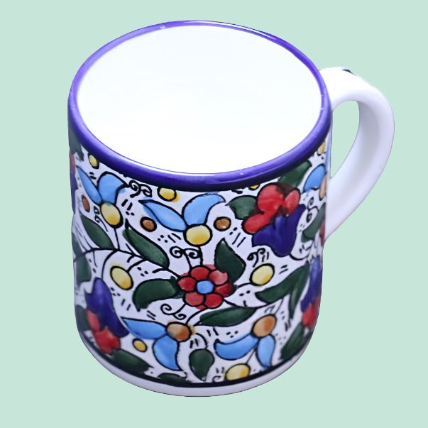 Bluenoemi Jewelry Mug 12cm / Flowers Bluenoemi Armenian Ceramics Israel Gifts Flowers Mug
