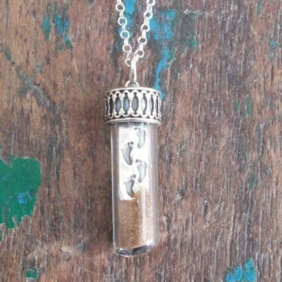 Bluenoemi Jewelry Necklaces 45cm / silver Cross Necklace, Sterling Silver Cross with Jerusalem Earth