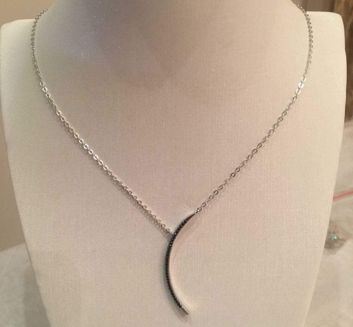 Bluenoemi Jewelry Necklaces 45cm / silver Necklace for woman Sterling CZ zircons on Silver