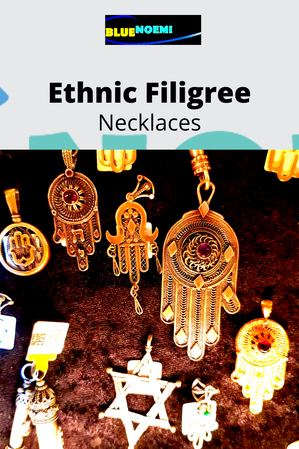 Bluenoemi Israeli Jewelry chain with pendant sterling silver necklace, pendant set with Eilat stone, Blue Opal or other stones - Bluenoemi