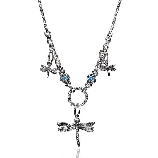 Bluenoemi Jewelry Necklaces Bluenoemi Sterling Silver Dragonfly Pendant for Woman