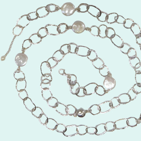 Bluenoemi Jewelry Necklaces & Pendants silver Pearls on sterling silver necklace