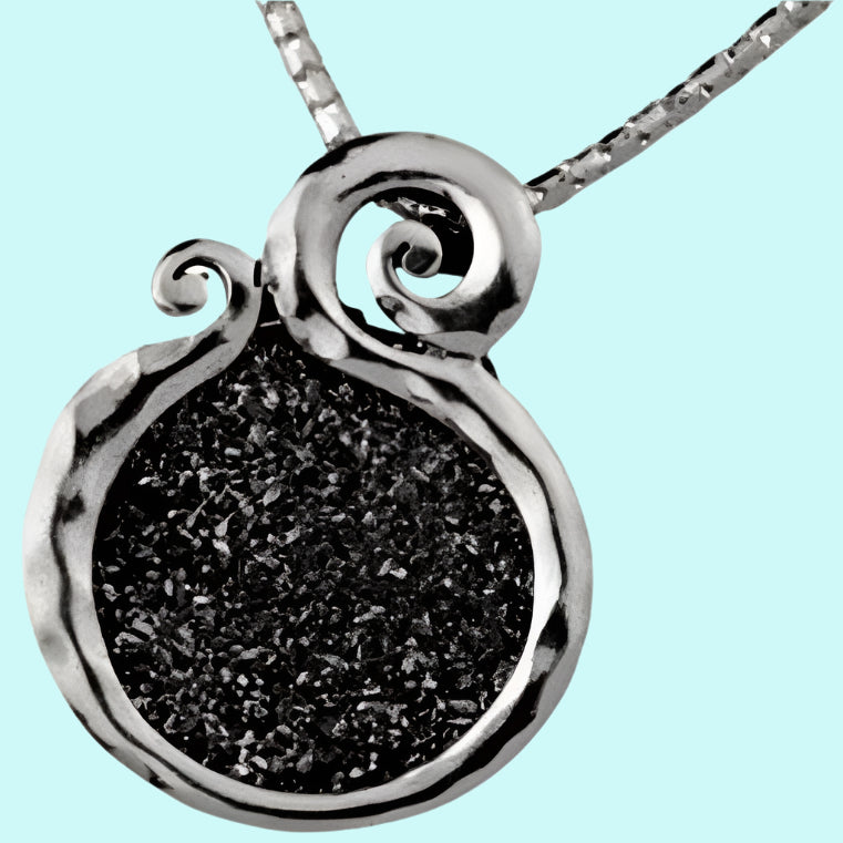 Bluenoemi Jewelry Necklaces & Pendants Sterling silver necklace for woman with a druze stone on a silver pendant. 45 cm long