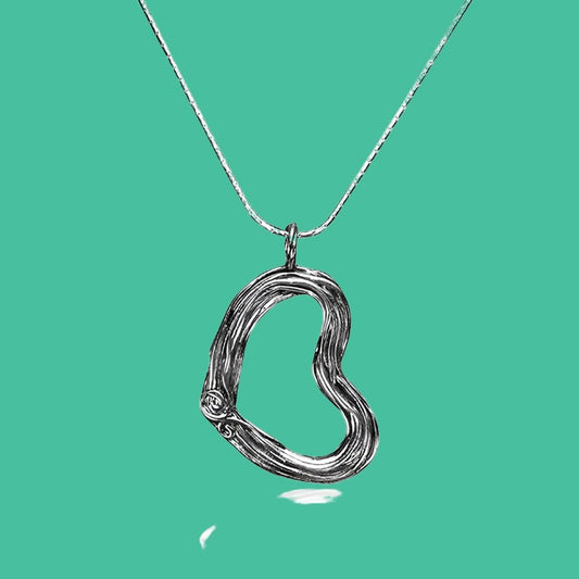 Bluenoemi Jewelry Necklaces silver Bluenoemi heart necklace sterling silver israeli necklace for woman.