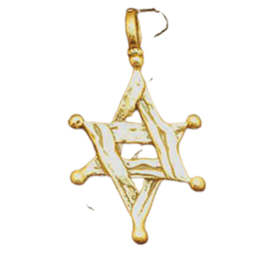 Star of David pendant necklace handcrafted in Israel - Bluenoemi