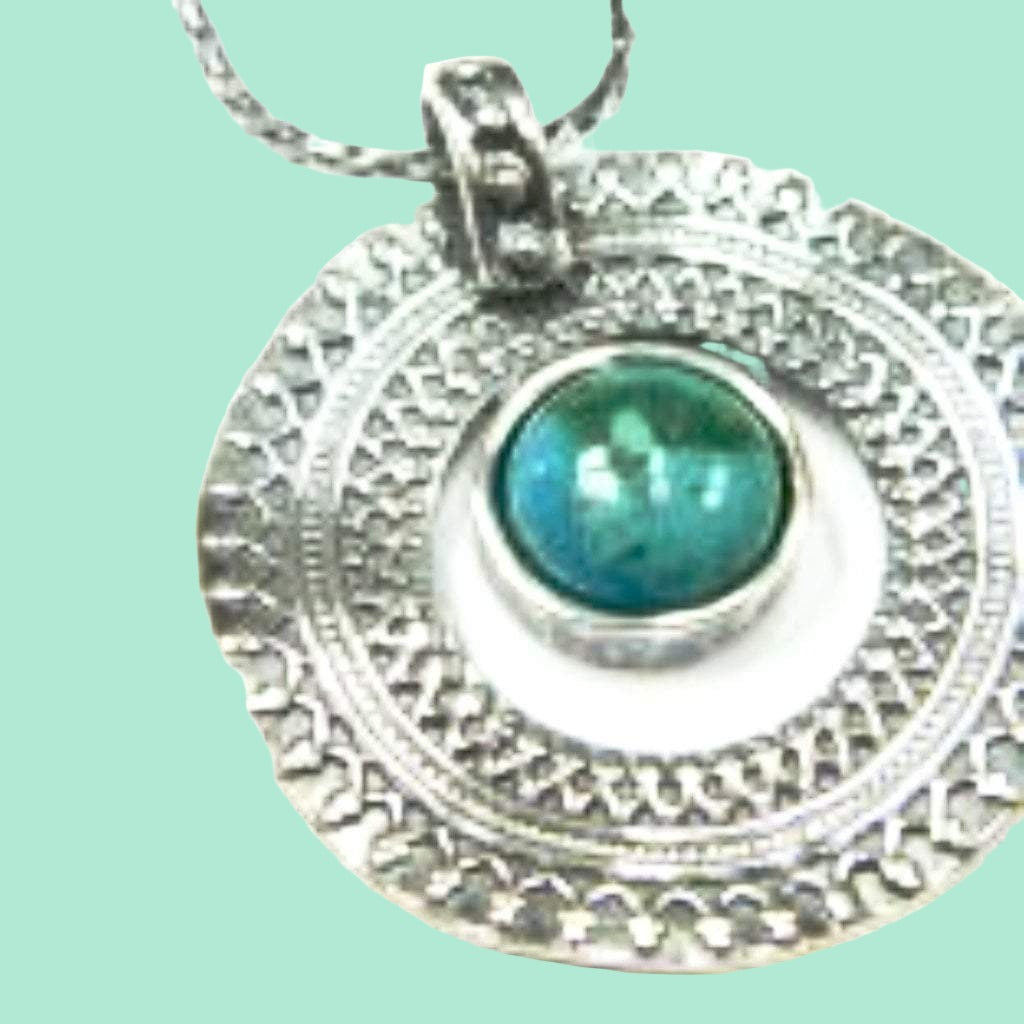 Bluenoemi Jewelry Necklaces Sterling Silver necklace with Turquoise. Necklace for woman.