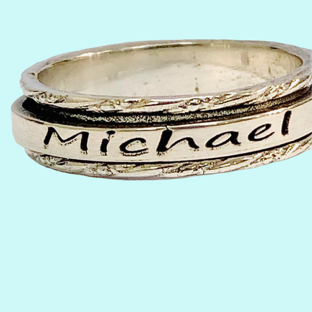 Bluenoemi Israel Silver Ring | Personalized Spinner Ring · Inspiration Ring · Personalize the ring - Bluenoemi