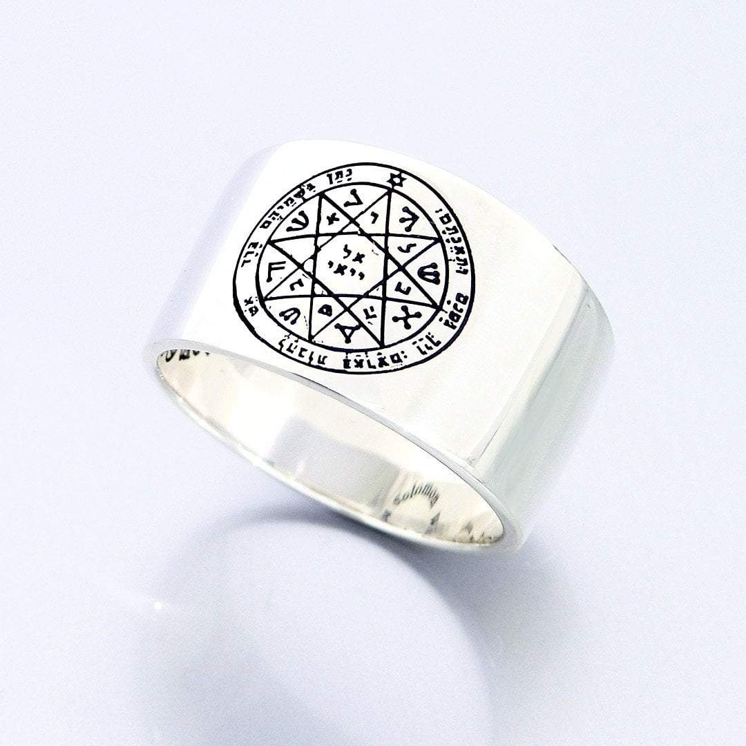 Bluenoemi Jewelry Rings 5 / silver Sterling silver ring Solomon seals rings for guarding and protection