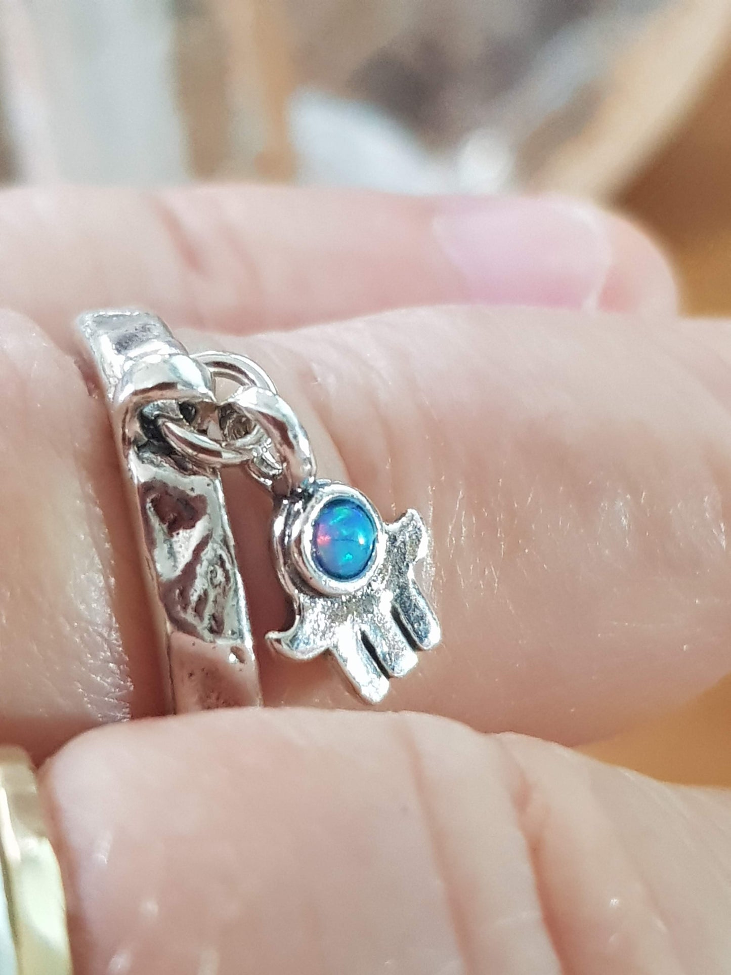 Bluenoemi Jewelry Rings Bluenoemi SR301a Ring for woman Hamsa charm good luck Israeli Jewelry
