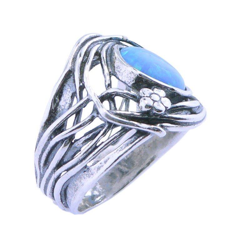Bluenoemi Jewelry Rings Bluenoemi sterling silver ring for woman. Israel ring. Sset with a blue opal