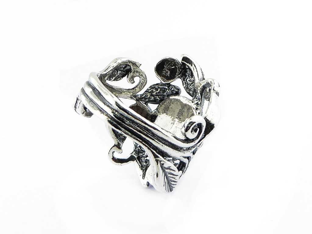 Jewelry from Israel silver signet ring for woman set turquoise - Bluenoemi