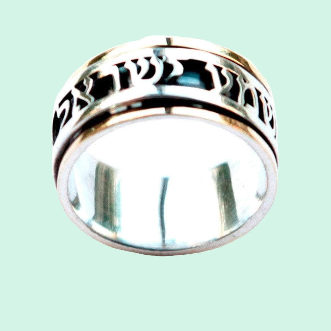 Bluenoemi Jewelry Rings Jewelry made in Israel | Personalized Hebrew love verse ring Prayer rings Ani le Dodi/ Shma Israel