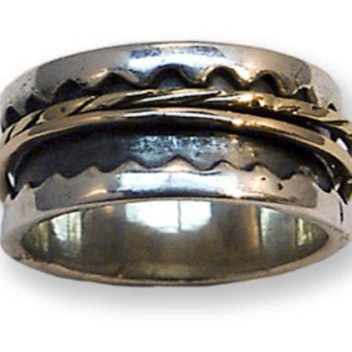 Bluenoemi Jewelry Rings Spinner Ring for Man silver gold 9ct /Sterling Silver .925 Designer Jewelry