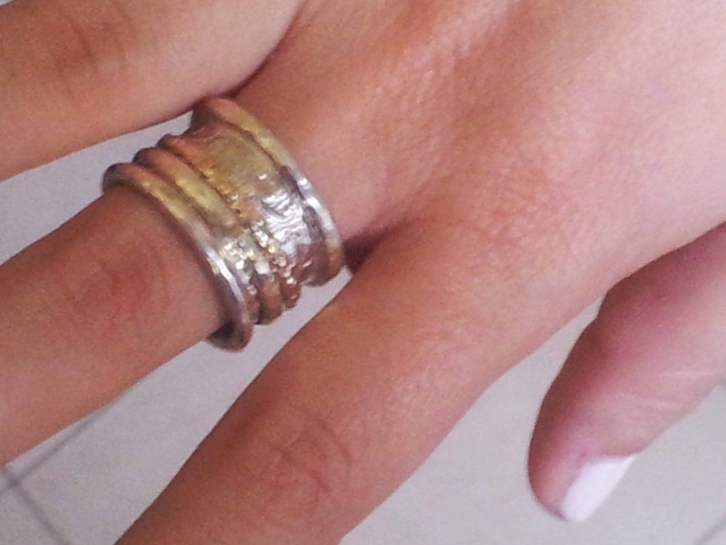 Bluenoemi Jewelry Rings Spinner ring spinning ring silver gold jewelry Israeli rings Meditation ring