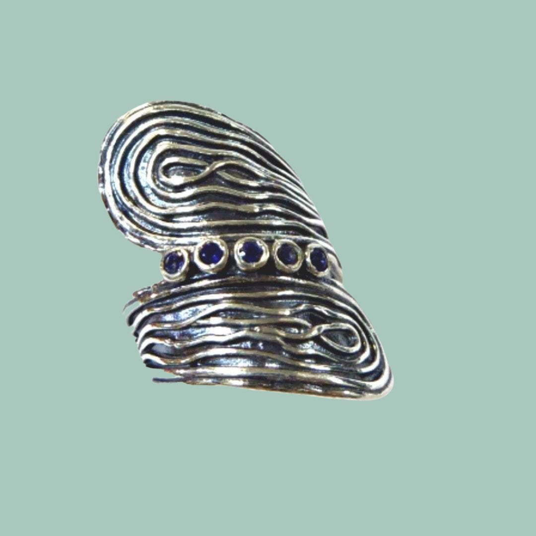 Bluenoemi Jewelry Rings Sterling Silver ring for woman , hippie silver ring , cubic zirconia ring , boho rings