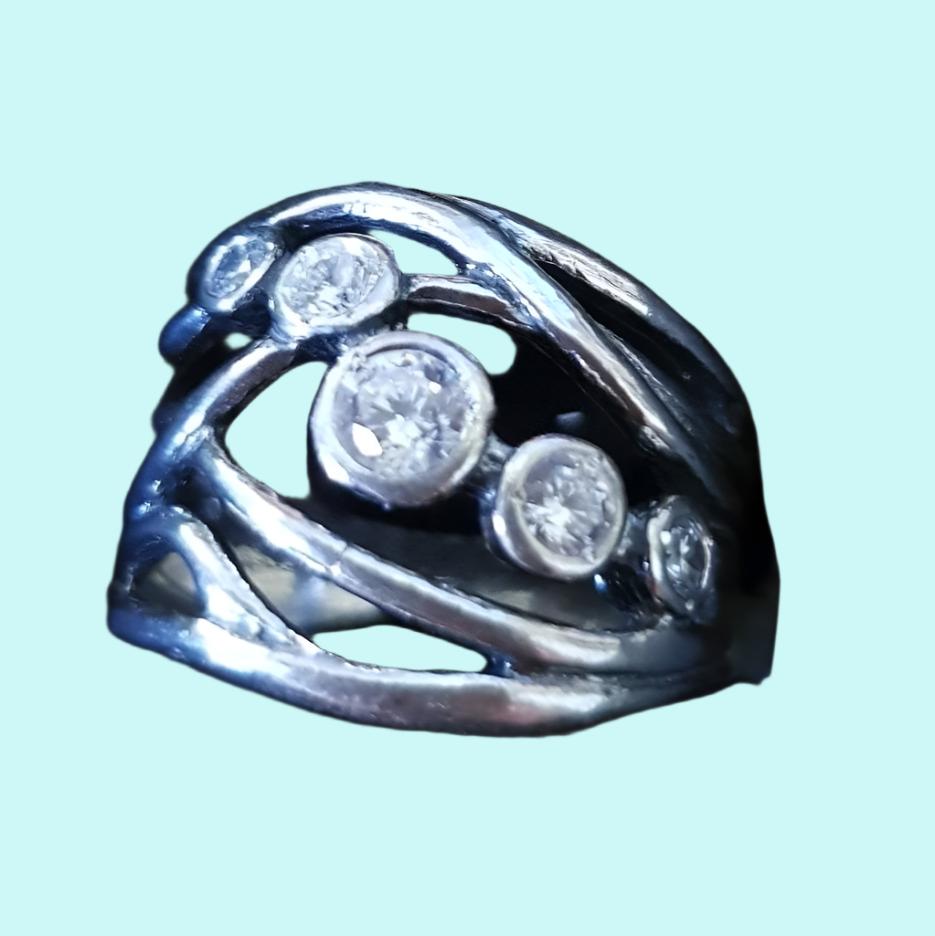 Sterling silver ring for woman zircons rings - Bluenoemi