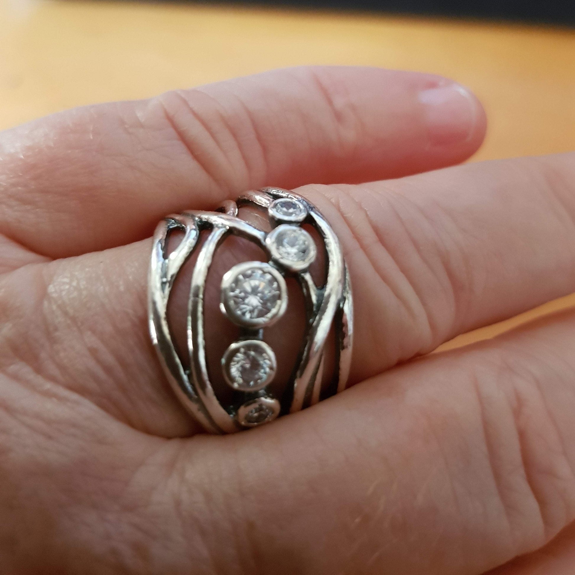 Sterling silver ring for woman zircons rings - Bluenoemi