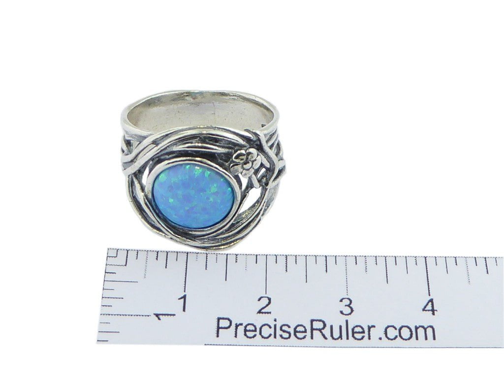 Bluenoemi Jewelry Rings Bluenoemi sterling silver ring for woman. Israel ring. Sset with a blue opal