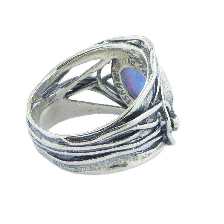 Bluenoemi Jewelry Rings Bluenoemi sterling silver ring for woman. Israel ring. Sset with a blue opal