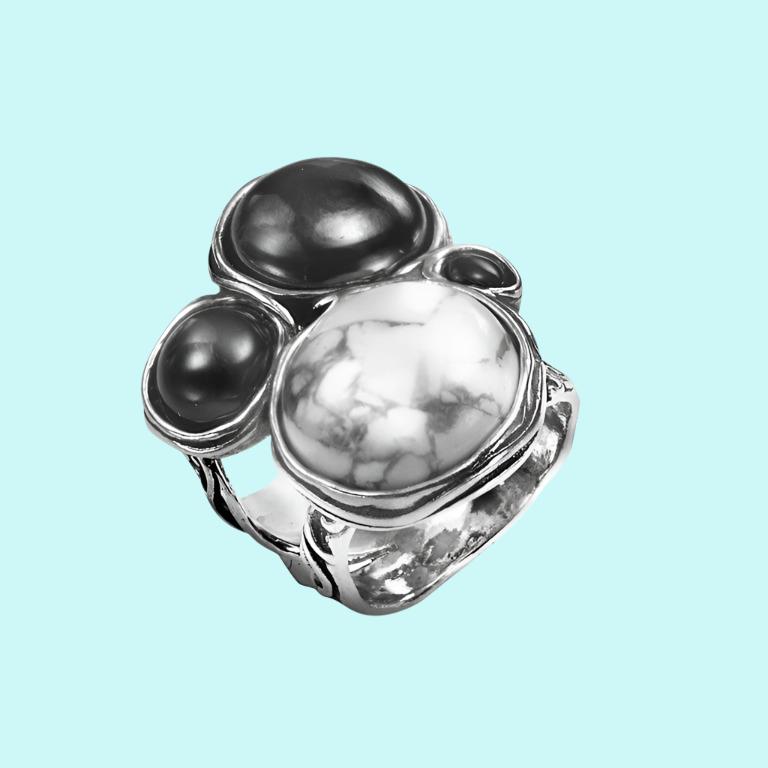 Bluenoemi sterling silver ring for woman. Onyx ring. - Bluenoemi