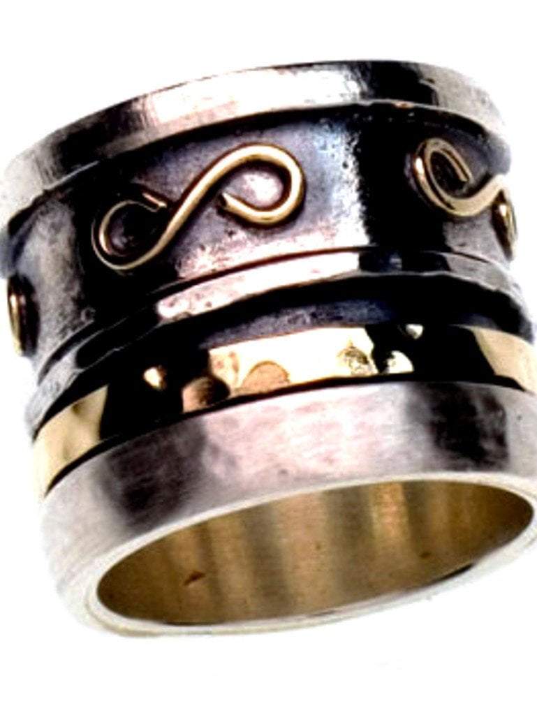 Bluenoemi Jewelry Spinner ring man / spinner ring woman / silver gold 9ct /Sterling Silver .925