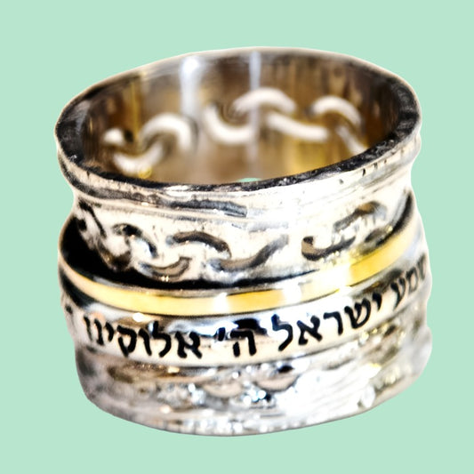 Bluenoemi Jewelry Spinner Rings Bluenoemi Israeli spinner rings | Hebrew Verse Ring Prayer Rings