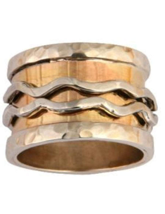 Bluenoemi Jewelry Spinner Rings Elegant & Chic Spinner Ring Meditation ring Sterling silver 9K yellow rose gold.