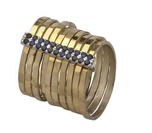 Bluenoemi Jewelry Spinner Rings Gorgeous and unique silver and gold ring , zircons ring , stacking rings