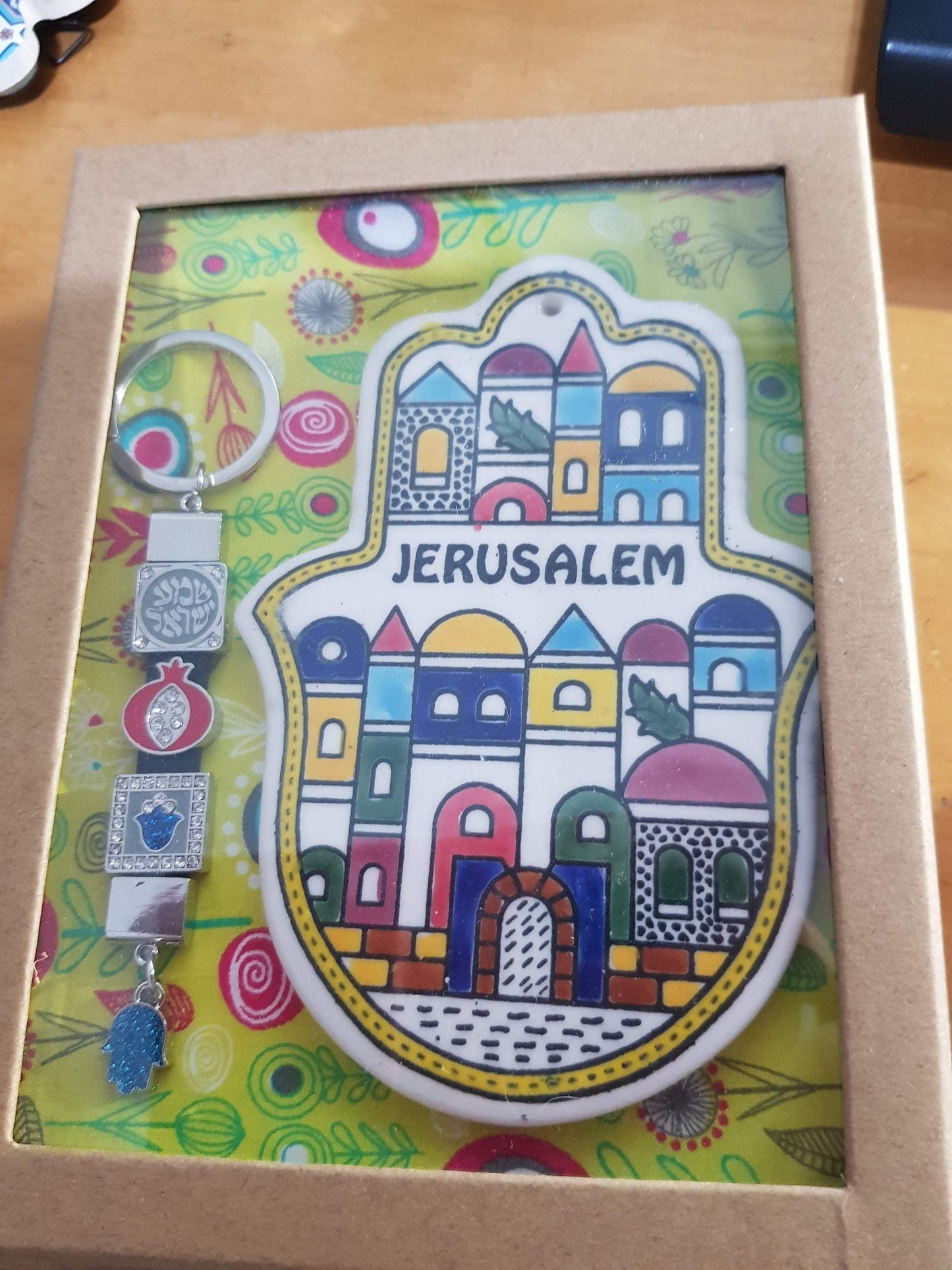 Gift for Him and for Her. Hamsa for Luck and Protection, Charms Key Holder. Good Luck Beautiful Gift. - Bluenoemi