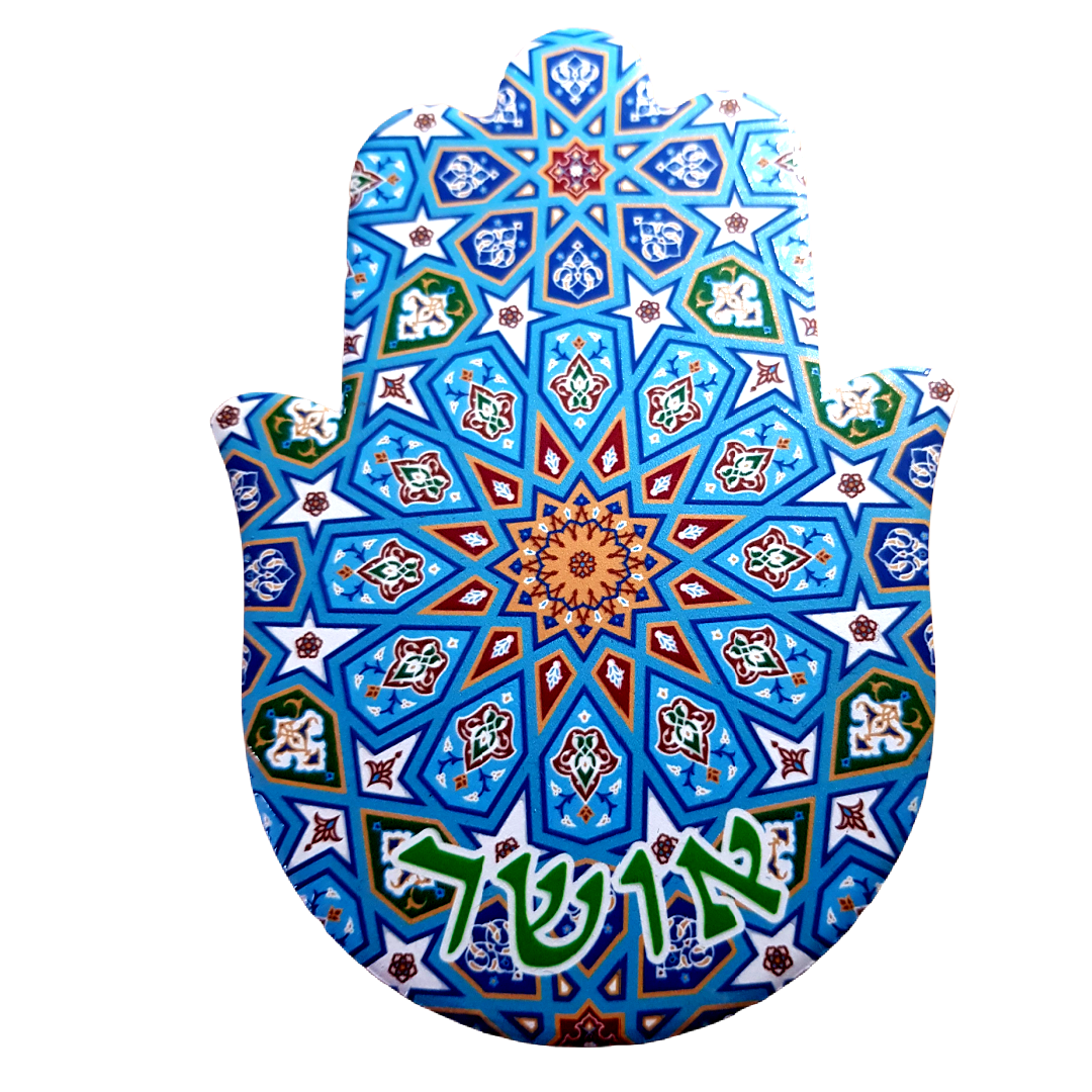 Bluenoemi Jewelry wall hanging Bluenoemi Armenian Ceramic Hamsa Blessing for Home Evil Eye Beautiful Design