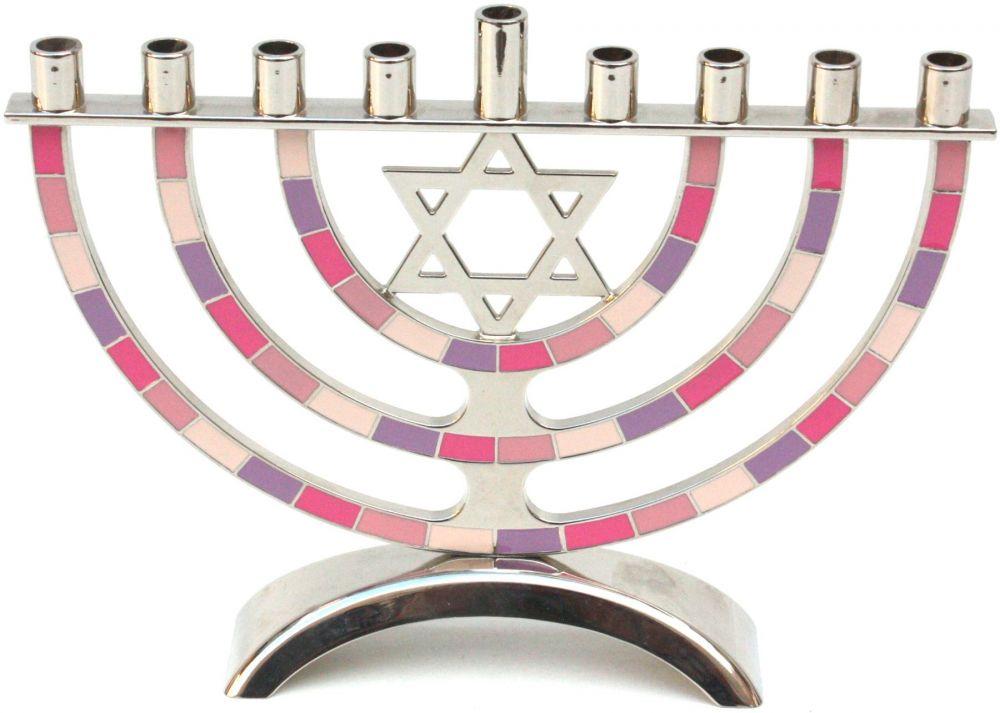 Bluenoemi Menorah reds Bluenoemi Jewish Hanukkah Candles Menorah Judaica Gift