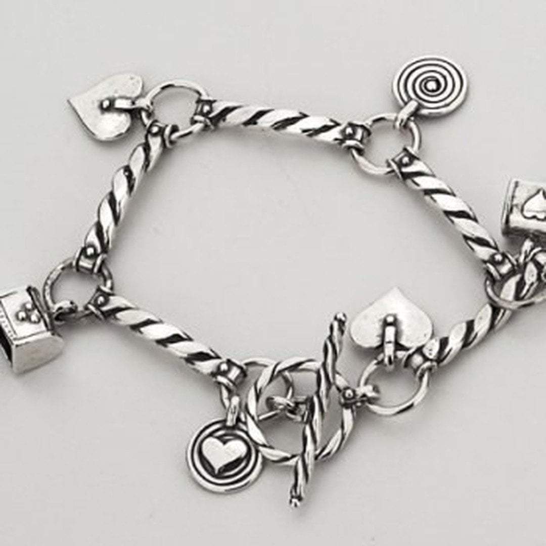 Bluenoemi - My Jewelry Bracelets Sterling Silver Charms Bracelets , hearts bracelet , Boho Hippie jewelry