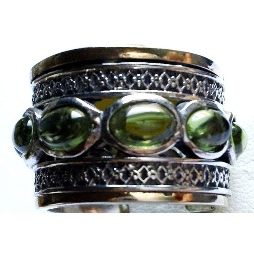 Bluenoemi - My Jewelry Rings Spinner ring for woman, silver and gold rings, designer jewelry , Israeli Jewelry Meditation ring