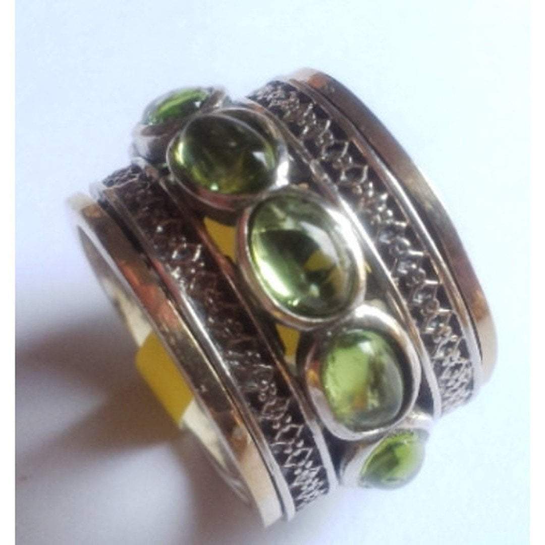 Bluenoemi - My Jewelry Rings Spinner ring for woman, silver and gold rings, designer jewelry , Israeli Jewelry Meditation ring