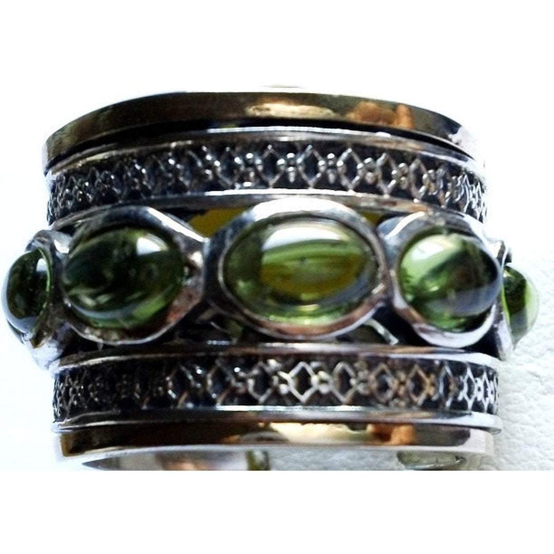 Bluenoemi - My Jewelry Rings Spinner ring for woman, silver and gold rings, designer jewelry , Israeli Jewelry Meditation ring
