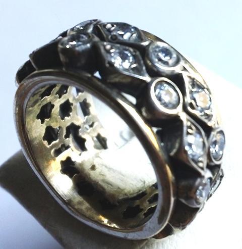 Bluenoemi - My Jewelry Spinner Rings Spinner ring Sterling silver Rose gold 9K Meditation Blue Topaz