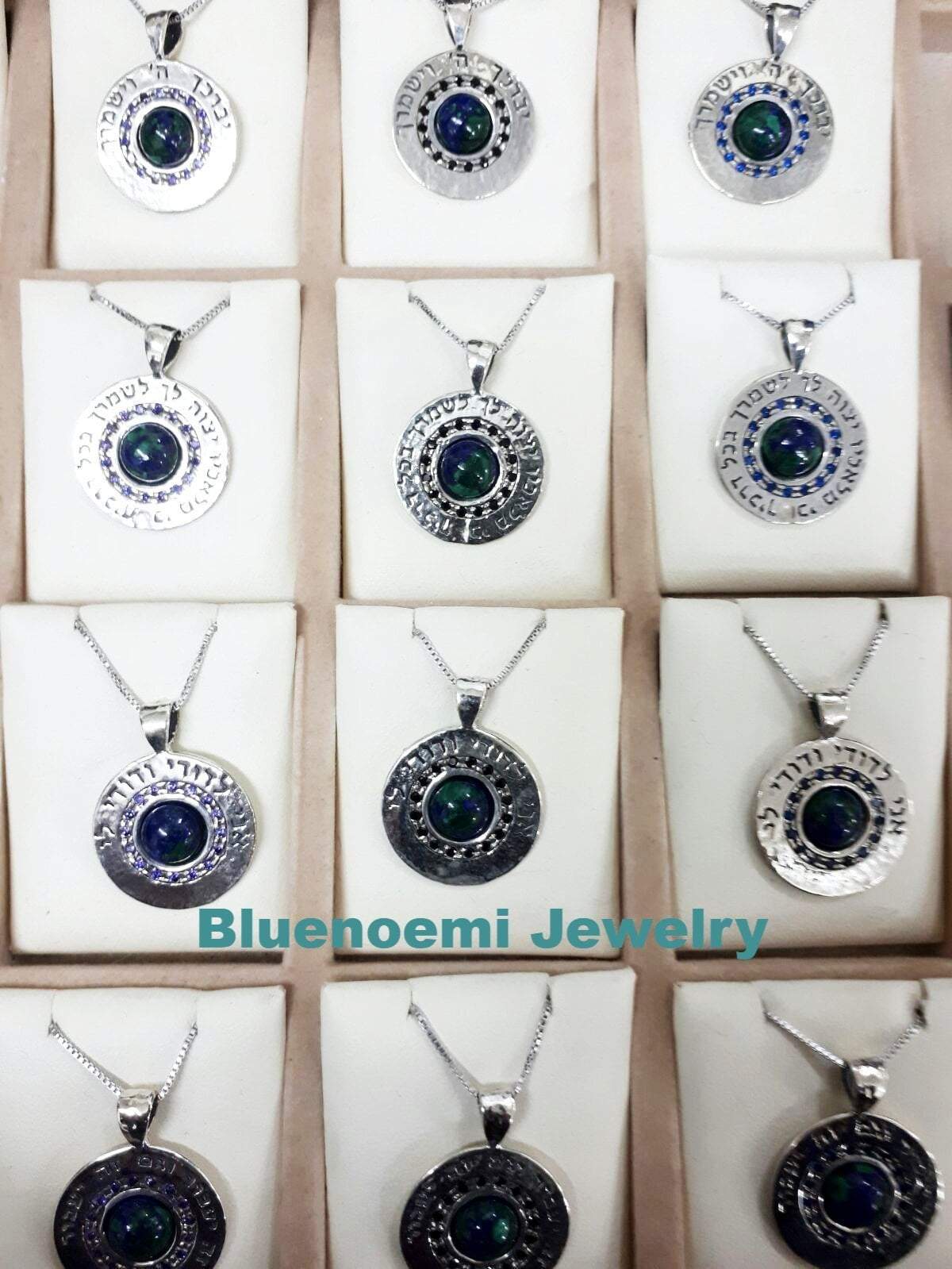 Bluenoemi Necklaces & Pendants Blessings & Bible quotes Necklace, Song of Songs Sterling Silver Pendant, Jewish jewelry