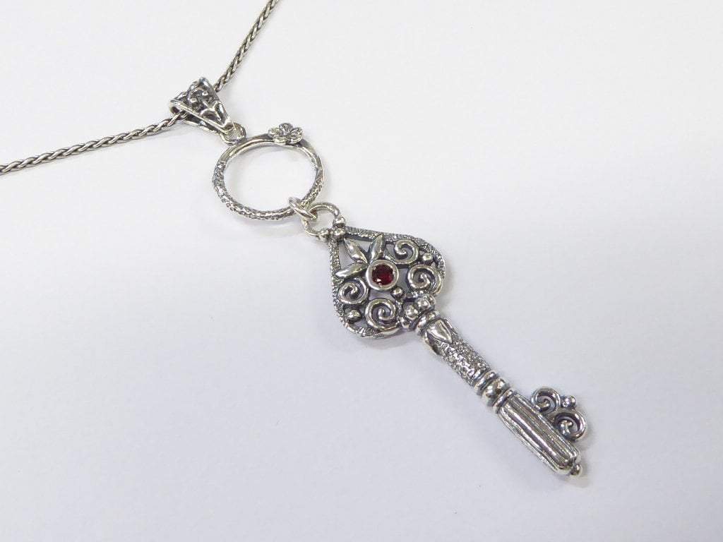 Bluenoemi Necklaces & Pendants Elegant Sterling silver key to my Heart necklace key pendant Valentine Love Gift