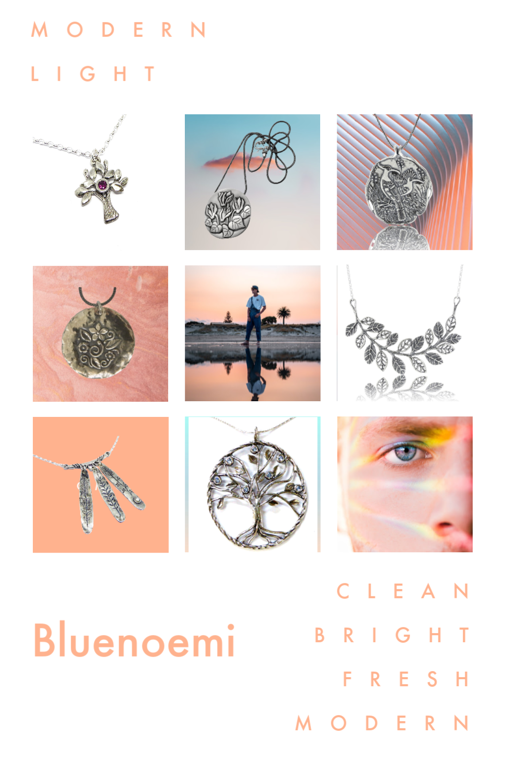 Bluenoemi Necklaces & Pendants silver Silver necklace / silver jewelry / romantic silver necklace