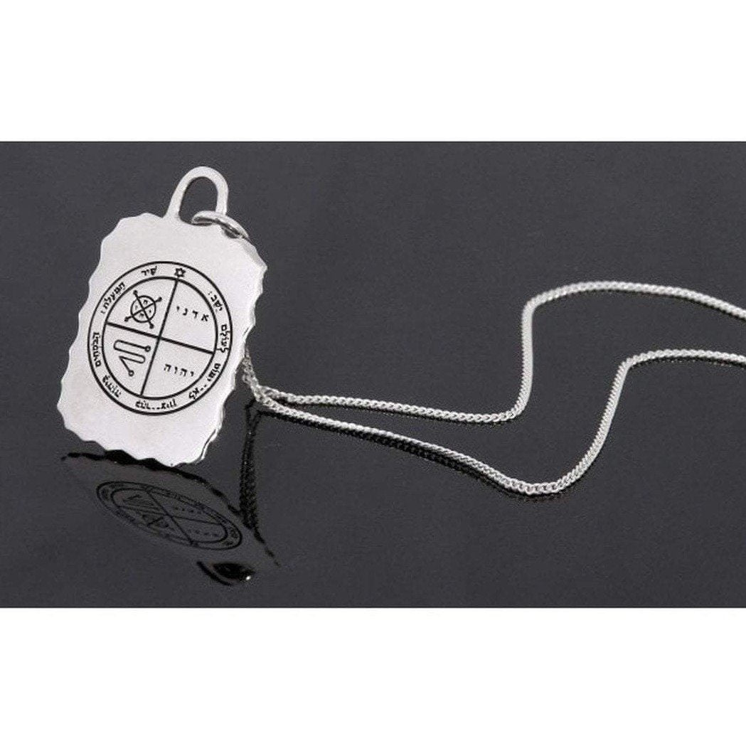 Sterling Silver necklace for Woman, Kabbalah Evil Eye Solomon Seal - Bluenoemi