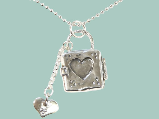 Bluenoemi Necklaces silver Sterling Silver Necklace Love Locket for woman Heart Pendant