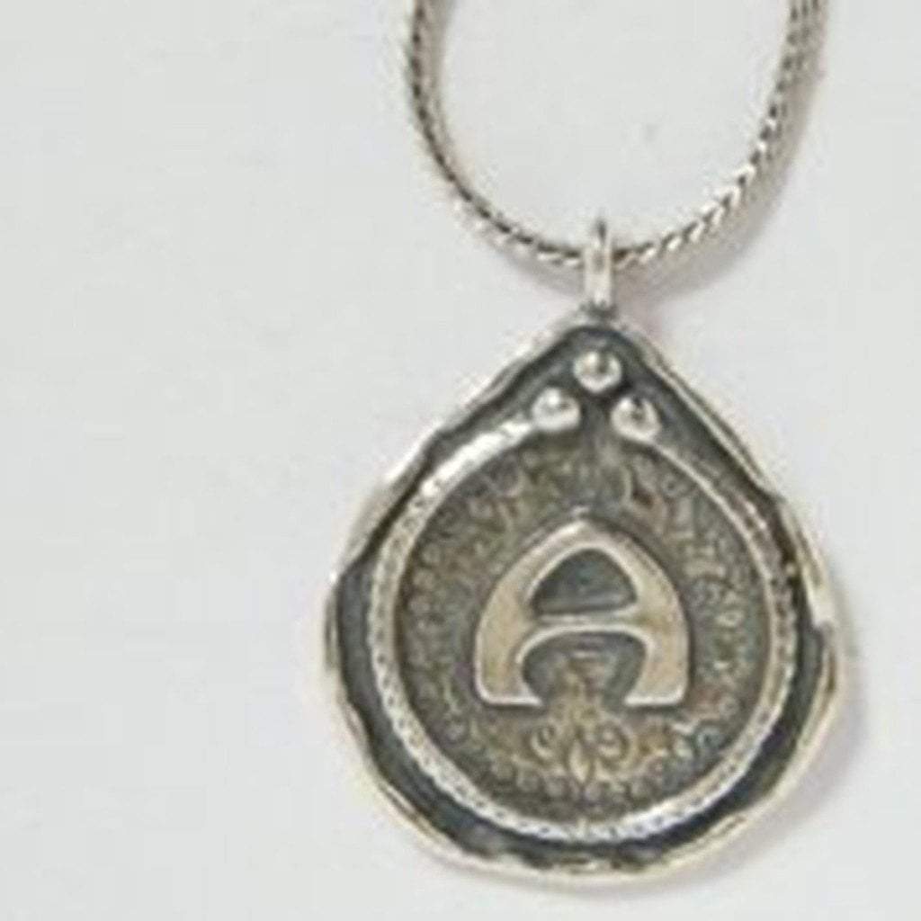 Bluenoemi Necklaces Sterling silver Monogram necklace Israeli handwork Valentine Gift