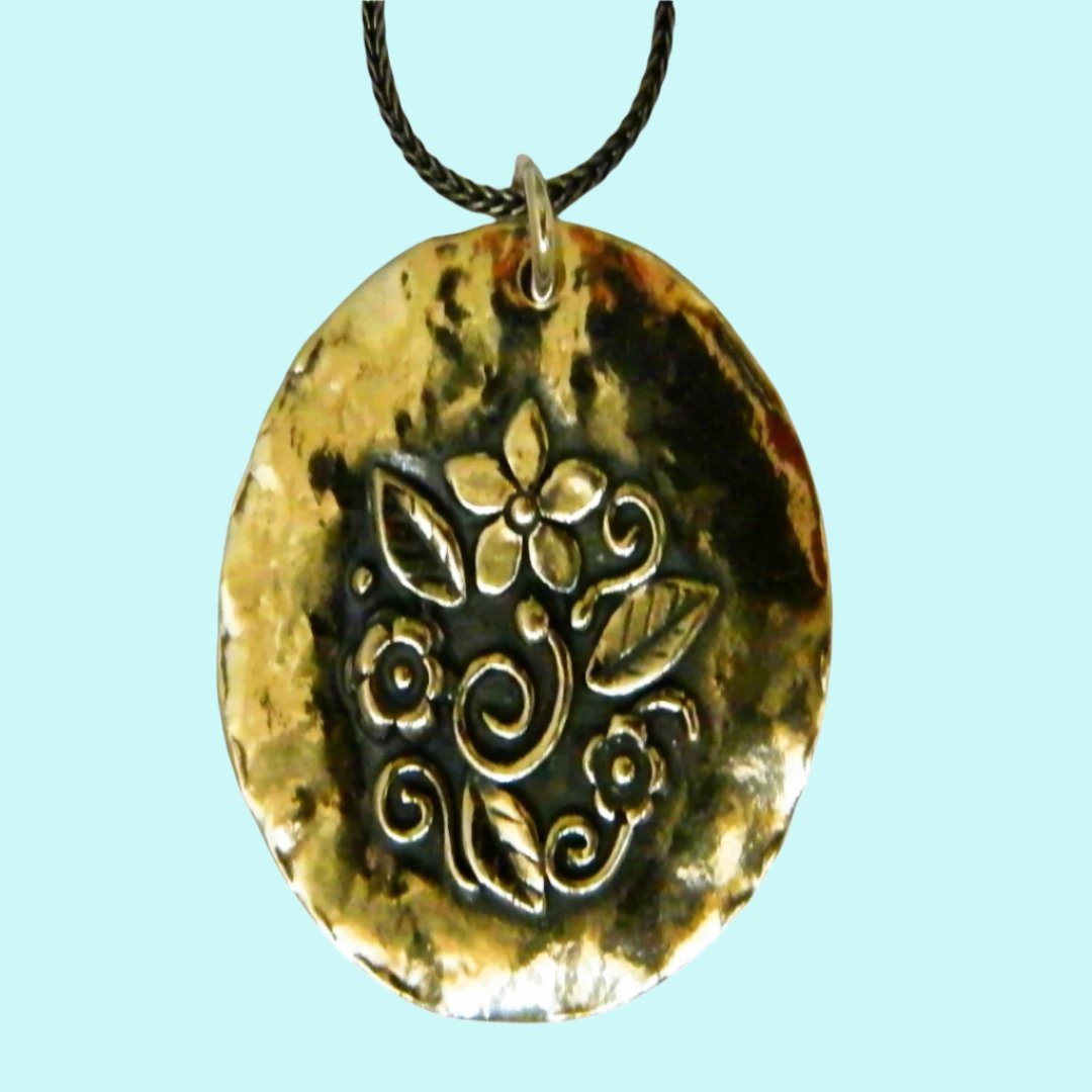 Sterling silver necklace boho jewel flowers design Israeli Jewelry - Bluenoemi