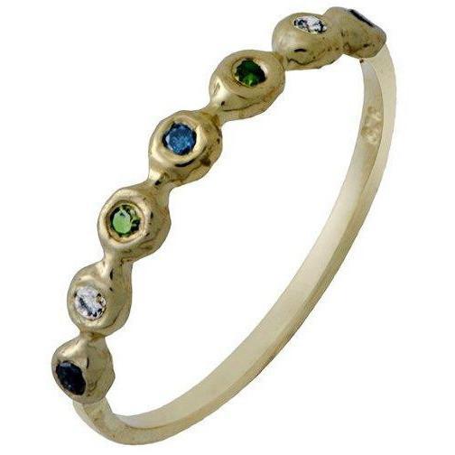 Bluenoemi rings 5 / silver Sterling Silver Ring set with Mixed Diamonds and Blue Diamonds. Bluenoemi Stacking Rings