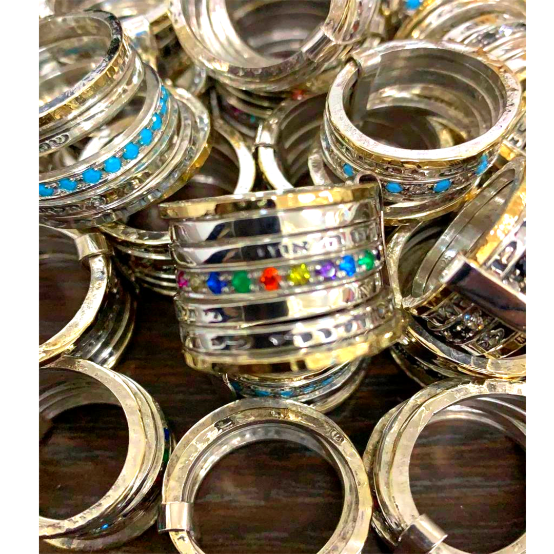 Bluenoemi Rings Bluenoemi Israeli Jewelry, Hebrew Bless Jewelry,  Prayer & Poesie Ring . Rings for Woman, Rings for Man.